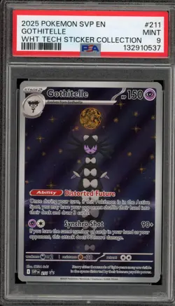 Pokemon Gothitelle White Tech Sticker Coll. Promo SVP EN 211 PSA 9 Mint - Image 1