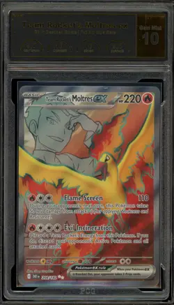 Pokemon Team Rocket's Moltres ex Destined Rivals Ultra Rare #208 PCG 10 Gem Mint - Image 1