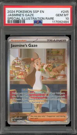 Pokemon Jasmine's Gaze Surging Sparks Special Illustration Rare #245 PSA 10 - Image 1
