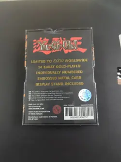 YUGIOH Blue Eyes Ultimate Dragon 24 Karat Gold Plated Limited Edition - Image 2