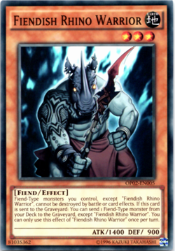 Fiendish Rhino Warrior - OP02-EN005 - Super Rare Yugioh - Image 1