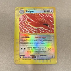 Pokemon Pidgeot Expedition Base Set Reverse Holo Rare 23/165 80 HP 2002 Card - Image 1