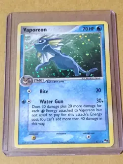 Vaporeon 6/17 POP Series 3 Promo Pokemon Card Holo Foil Rare LP - Image 1