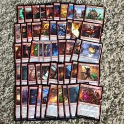 Magic the Gathering 50 Red Rare Card Lot - Image 1