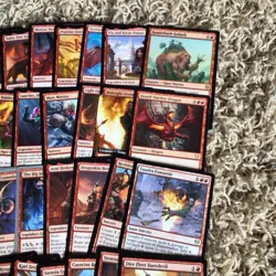 Magic the Gathering 50 Red Rare Card Lot - Image 3