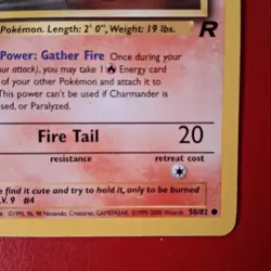 Charmander 50/82 Team Rocket Regular First Edition Pokemon Card Lp WOTC - Image 2