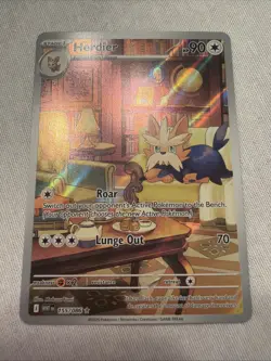 Herdier 155/086 Sv: White Flare Holo Illustration Rare Pokemon TCG Card - Image 1