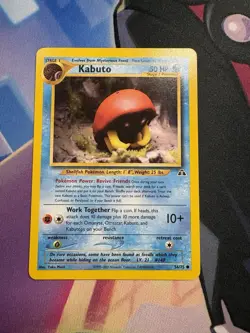 Neo Discovery Pokemon TCG Kabuto Card 56/75 Light Play Condition - Image 1