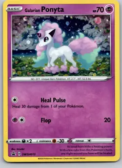 GALARIAN PONYTA SWSH013 SWSD SWORD & SHIELD PROMO POKEMON CARD TCG LP HOLO - Image 2