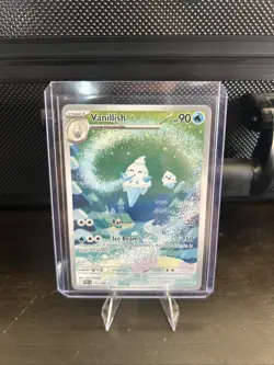 Pokemon TCG Vanillish White Flare Holo Card Illustration Rare 112/086 - Image 1