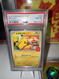 PSA 10 Pikachu 2025 McDonald's Promo 020/M-p Japanese Pokemon Card - Image 1