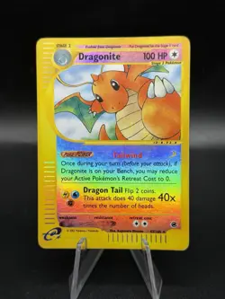 Dragonite 43/165 Pokemon Expedition Reverse Holo Rare Card HP Heavy Played EC3 - Image 1