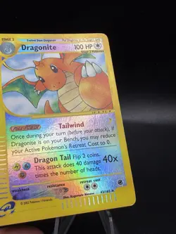 Dragonite 43/165 Pokemon Expedition Reverse Holo Rare Card HP Heavy Played EC3 - Image 2