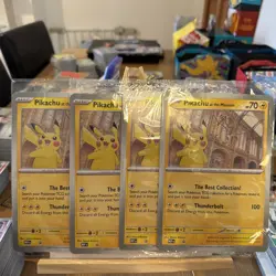 Brand New Sealed - Pokemon TCG Pikachu At The Museum Promo Card x4 - Image 1