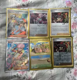 Pokemon Trainer Supporter Holo Card Lot - 6 Cards, Near Mint, Ungraded - Image 1