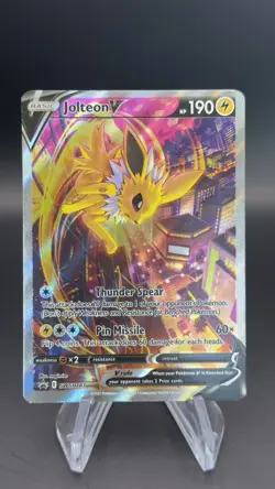 Jolteon v & VMAX SWSH183 Sword & Shield Promo Cards Holo Near Mint Condition - Image 1