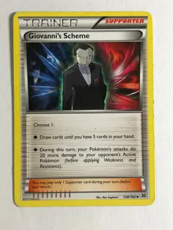 Pokemon Card XY BREAKthrough Giovanni's Scheme 138/162 Heavy Played - Image 1