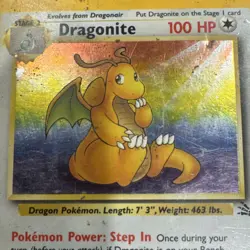 Pokemon Dragonite 100 HP Holo Rare Fossil Unlimited 4/62 1999 Card - Image 2