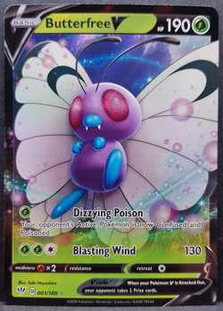 Butterfree V 001/189 Darkness Ablaze Pokemon Pokemon Card English Near Mint - Image 1