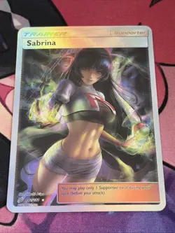 Sabrina - Pokemon - Waifu - Goddess - DIY - Full Art - Glossy - Trainer Card - Image 1