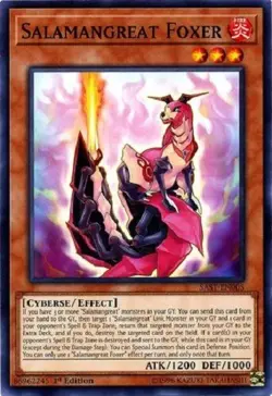 Yugioh - Salamangreat Foxer x 3 - 1st Edition NM - Free Holographic Card - Image 1