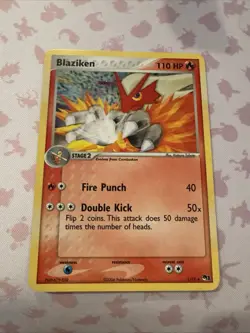 Pokemon TCG Blaziken Holo Rare Card 1/17 Pop Series 1 - Image 1