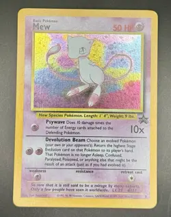 Mew #9 WOTC Black Star Promo Holo Pokemon Card Vintage 2000 - Image 1