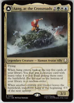 MTG Aang, at the Crossroads Normal NM Avatar: The Last Airbender Magic 203 - Image 1