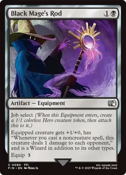 FOIL BLACK MAGE'S ROD x1 mtg EX-NM Final Fantasy 1 Common - Image 1