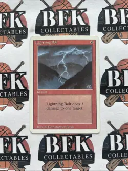 MTG Lightning Bolt Revised Edition Regular Common Magic The Gathering LP - Image 1
