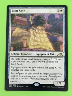 Lion Sash NM MTG Kamigawa: Neon Dynasty rare white - Image 1