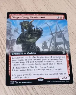 MTG Siege-Gang Lieutenant Extended - Modern Horizons 3 M3C - 0061 Rare - Image 1