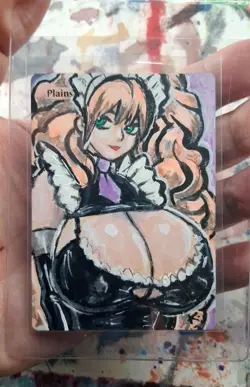 Altered MtG Hand Painted Plains One Of A Kind Anime - Image 2