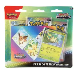 Pokemon PRISMATIC EVOLUTIONS Tech Sticker Collection - LEAFEON - SEALED/NEW - Image 1