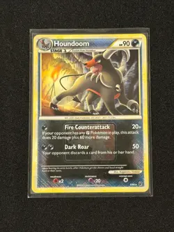 Pokemon TCG 2010 - Houndoom 5/90 - Stamped - Cross Hatch Holo League Promo NM - Image 1