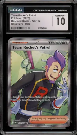 Pokemon Team Rocket's Petrel Destined Rivals Ultra Rare #226 CGC 10 Gem Mint - Image 1