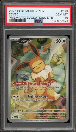 Pokemon Eevee Prismatic Evolutions ETB Promo SVP EN 173 PSA 10 Gem Mint - Image 1