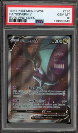 Pokemon Noivern V Evolving Skies Full Alt Art #196 PSA 10 Gem Mint - Image 1