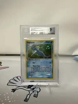 Pokemon TCG 2006 Vaporeon Pop Series 3 6/17 Holo Bgs 9 LOW POP - Image 1