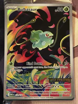 Bulbasaur Mega Evolution Stamped Sealed Promo illustration 133/132 NM Pokemon - Image 5
