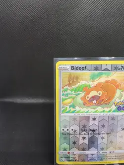 Pokemon Bidoof Peelable Ditto Card 059/078 Reverse Holo Rare Unpeeled - Image 2