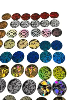 Pokemon TCG Collectible Flip Coins Lot Of 54 Coins Pikachu Raichu Lucario - Image 4