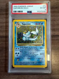 1999 Pokemon Jungle Vaporeon Holo PSA 6 - Image 1