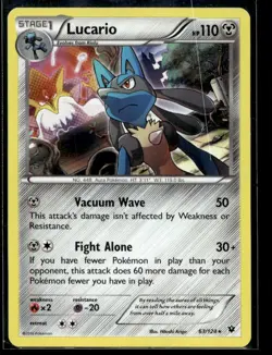Lucario (63) XY - Fates Collide 63/124 MP Pokemon TCG | Buy 10 Get 10 Free - Image 1