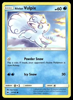 Alolan Vulpix Common SM Burning Shadows 27/147 Mix & Mat MP Buy 10 Get 10 Free - Image 1