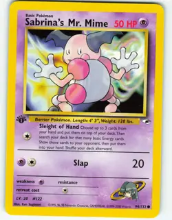Sabrina's Mr. Mime - 1st Edition - 94/132 Gym Heroes- WOTC - Pokemon TCG - 2000 - Image 1