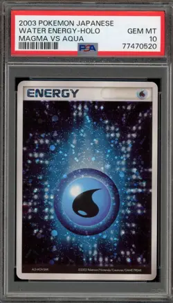 Pokemon Water Energy Magma Vs Aqua Japanese Holo PSA 10 Gem Mint - Image 1