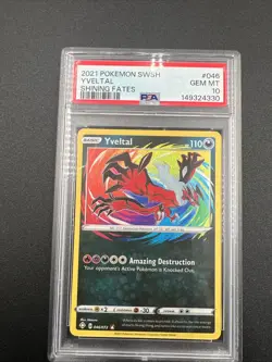 2021 Pokemon SWSH Shining Fates Yveltal Amazing Rare #046 Gem Mint PSA 10 - Image 1