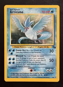 Pokemon Articuno Holo Rare 2/62 Fossil NM - Image 1