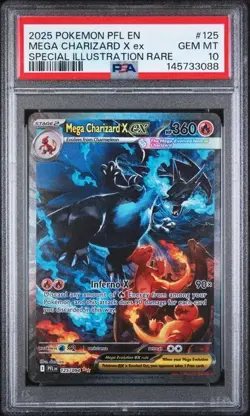 2025 POKEMON PFL EN MEGA CHARIZARD X EX SPECIAL ILLUSTRATION RARE - Image 1